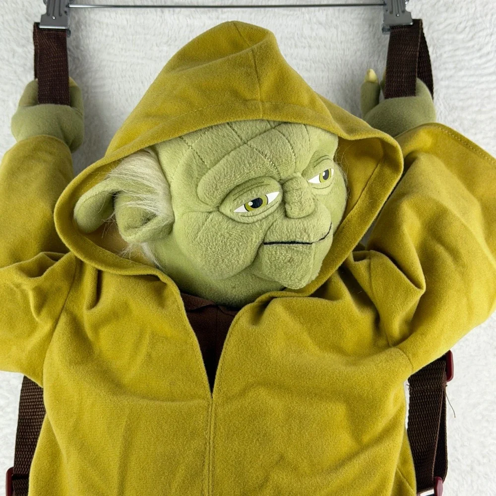 Disney Parks Yoda Plush Backpack Kids OS Star Wars Jedi Master Green Brown